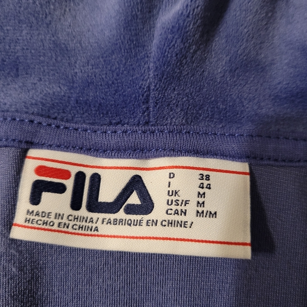 Fila Velour Hoodie blue size M - Picture 9 of 10